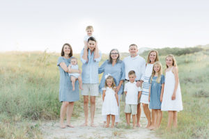 Extended family photos on tybee island beach. Tybee Photographer Shuman Fine Art Photography